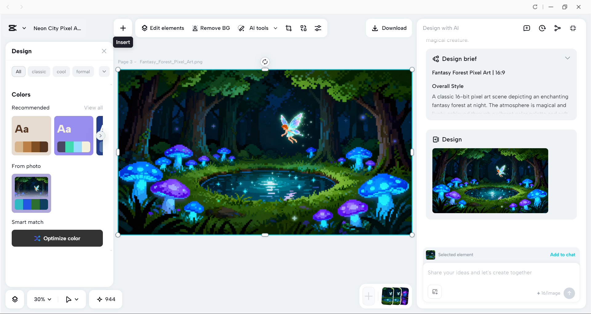 Interface of the CapCut desktop video editor - one of the best pixel art software