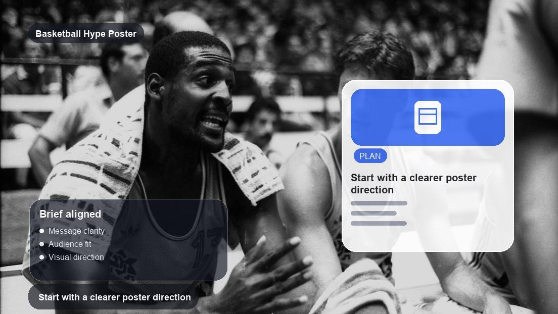 Basketball Hype Poster Maker realistic image for start with a clearer poster direction