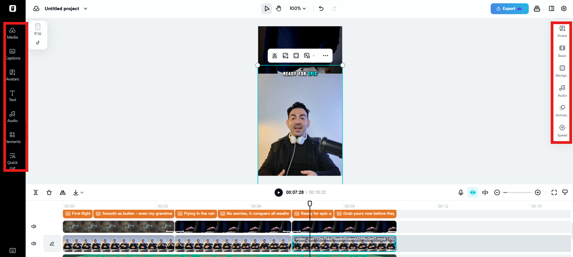 Edit more to refine the video