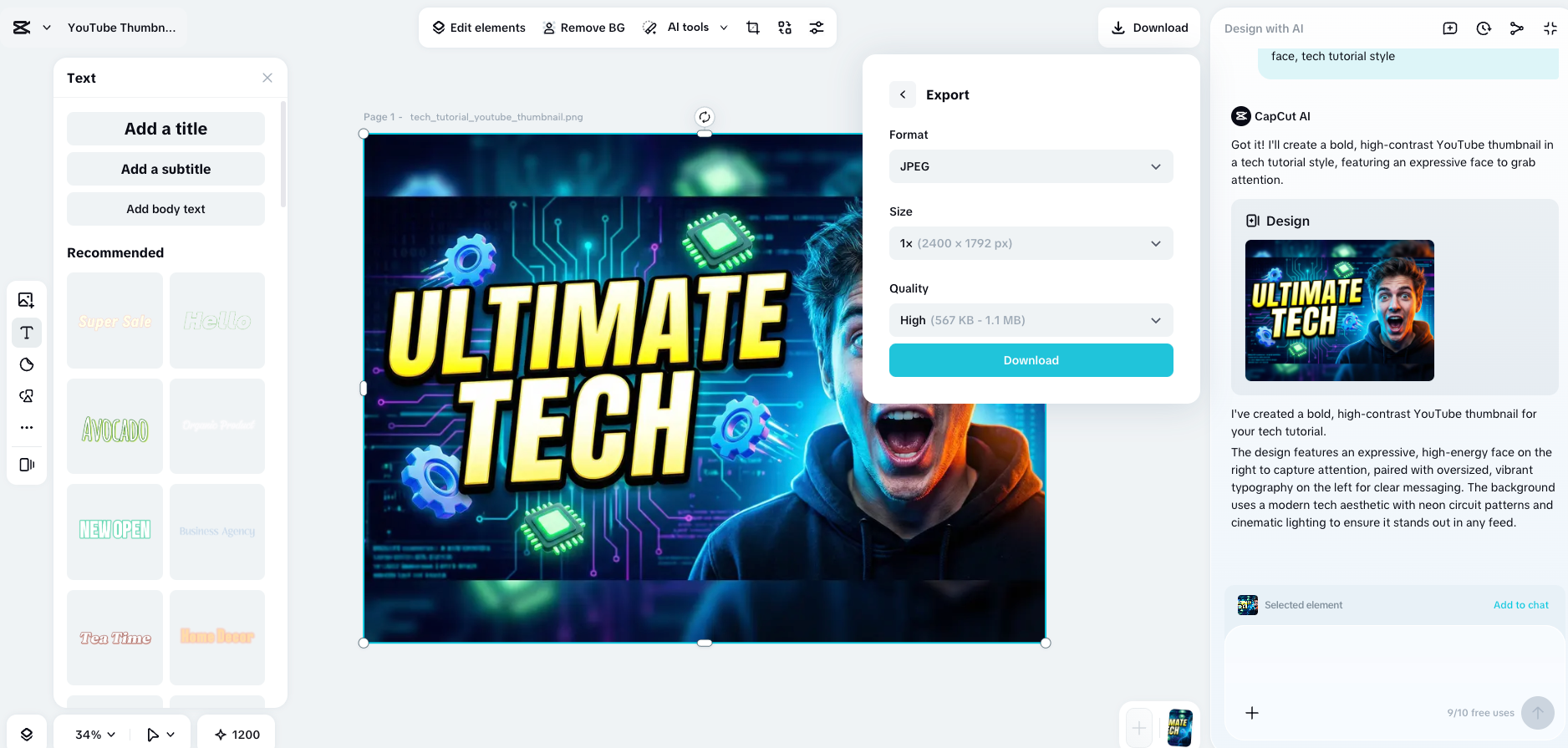 Generating YouTube Thumbnail