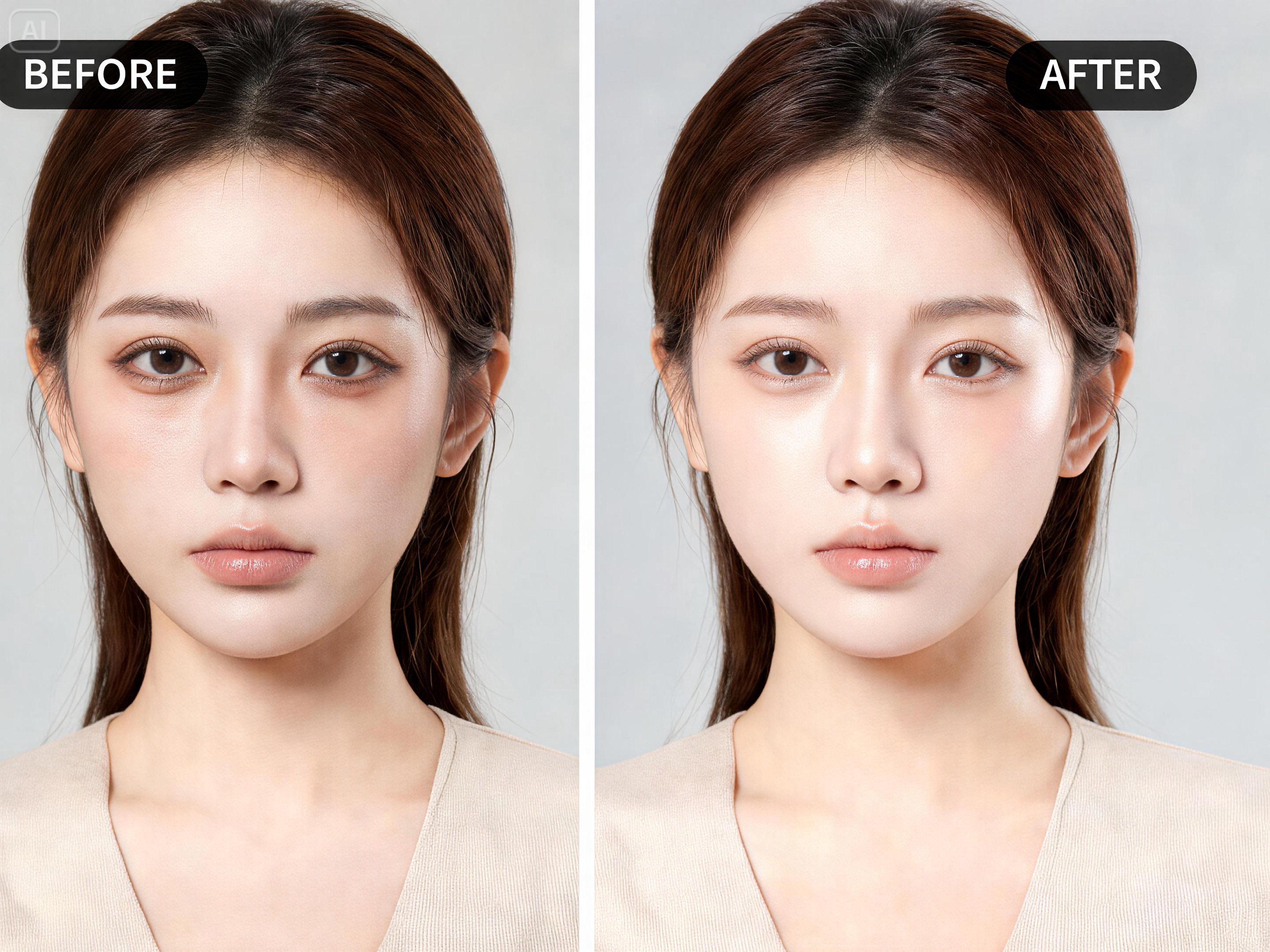 Prompt for brightening and enhancing tired eyes