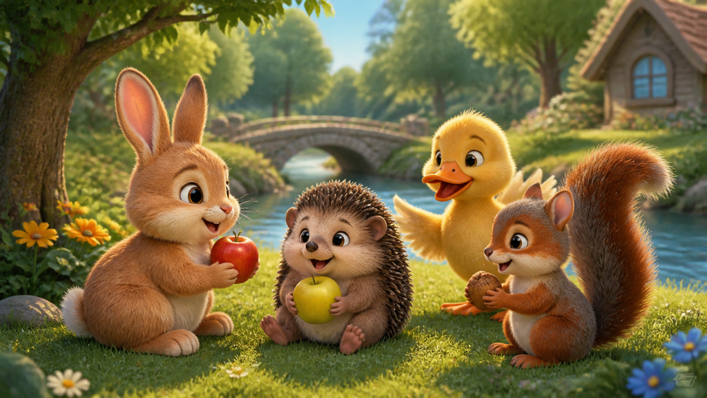 AI Preschool Story Video Generator prompt 3 original 16:9 visual