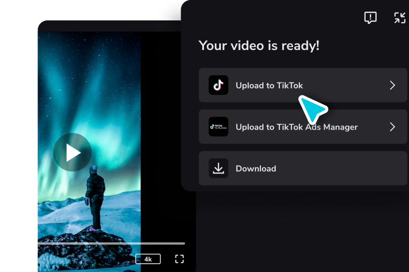 Teilen Sie Inhalte im Promo-Video-Maker von CapCut.