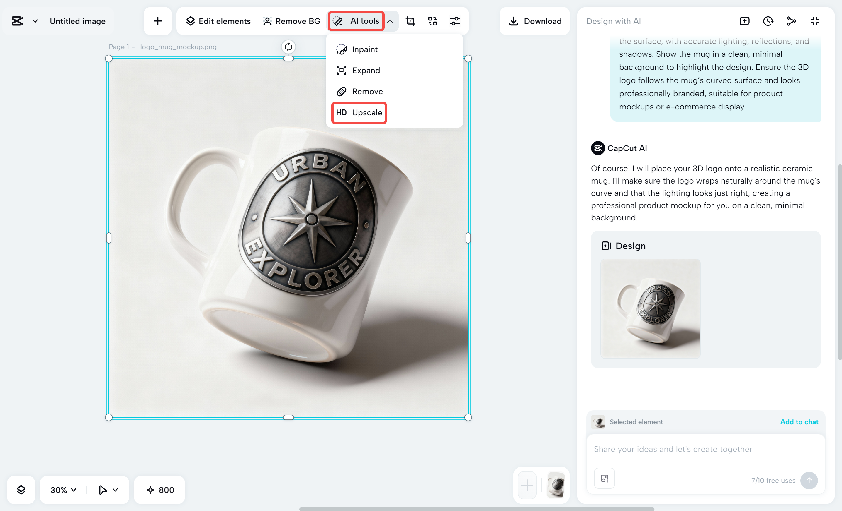 Using AI tools on the CapCut desktop video editor