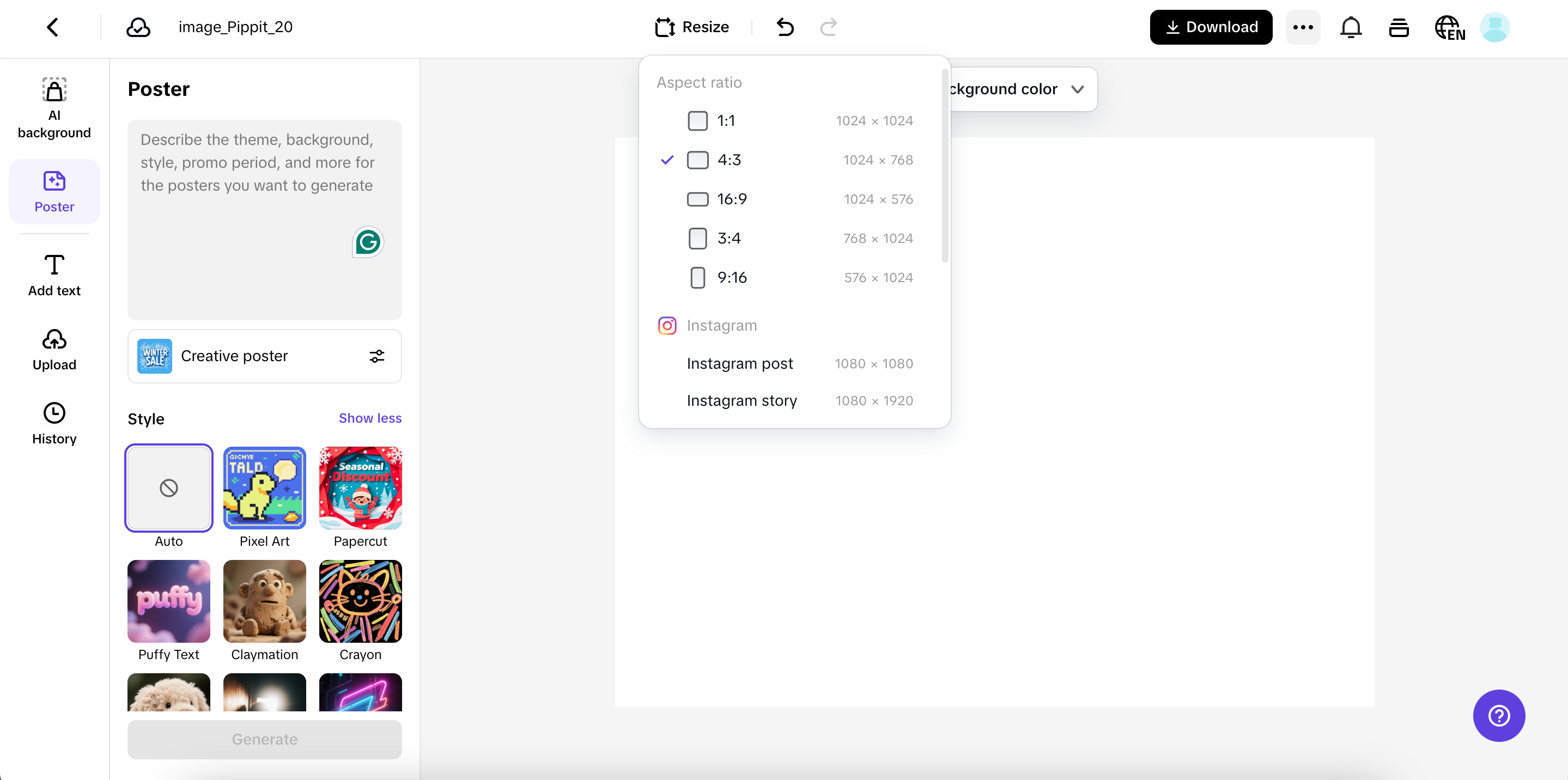 Gumawa ng iyong poster.