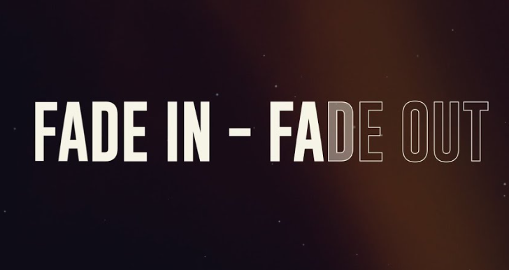 Types of Alight Motion text presets: Fade-in text