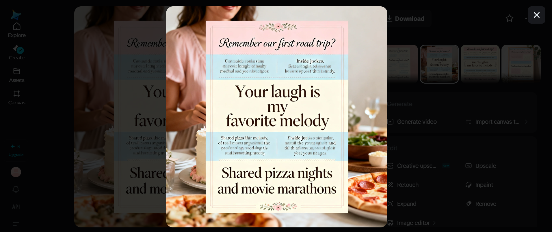 Idea de diseño de póster de cumpleaños: póster de citas de memoria