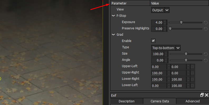 Customize the ND gradient settings