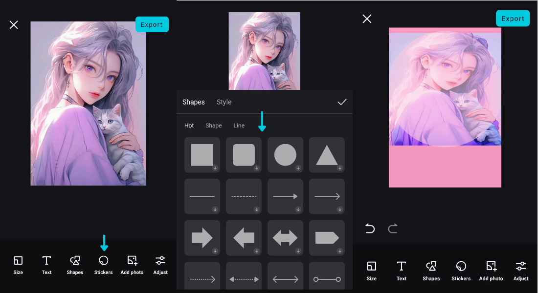 insert shapes