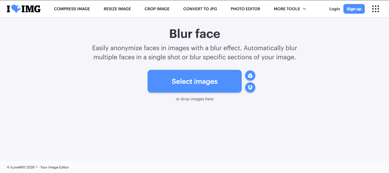 iLOVEIMG: una sencilla aplicación gratuita para difuminar la cara