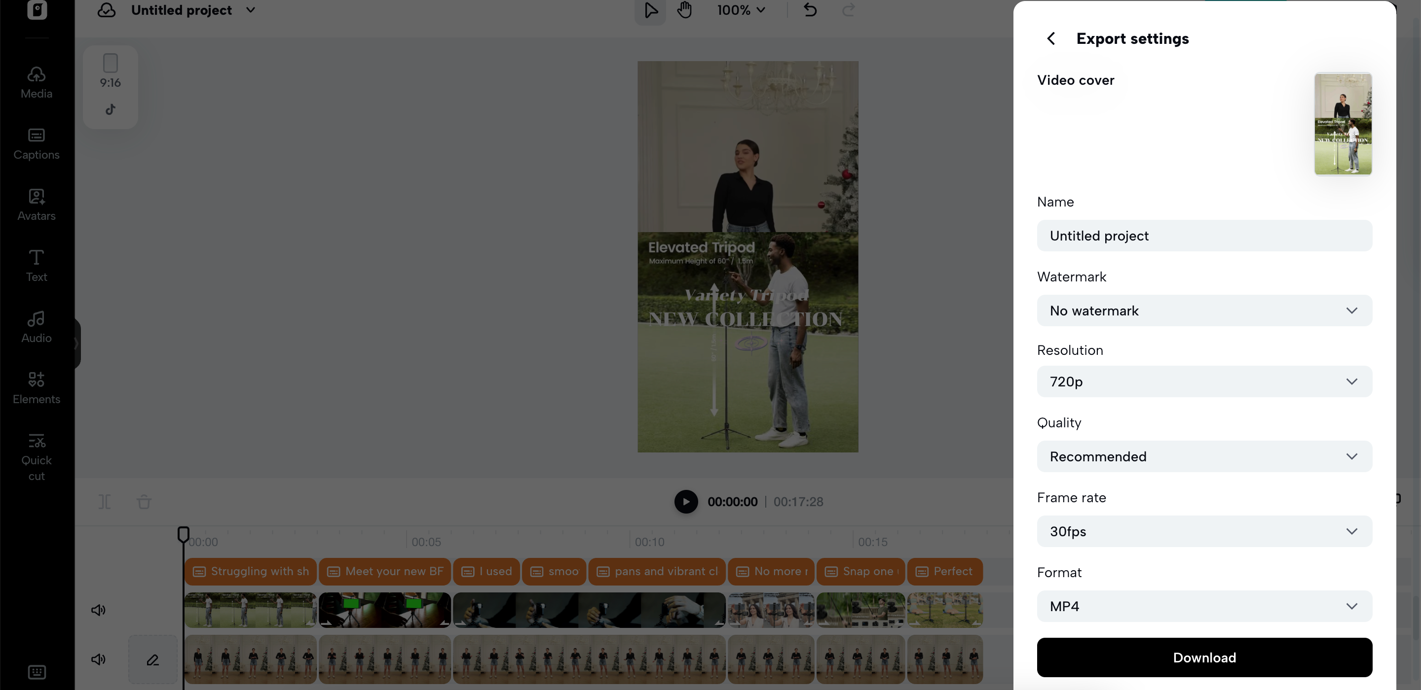 Export your e-commerce video