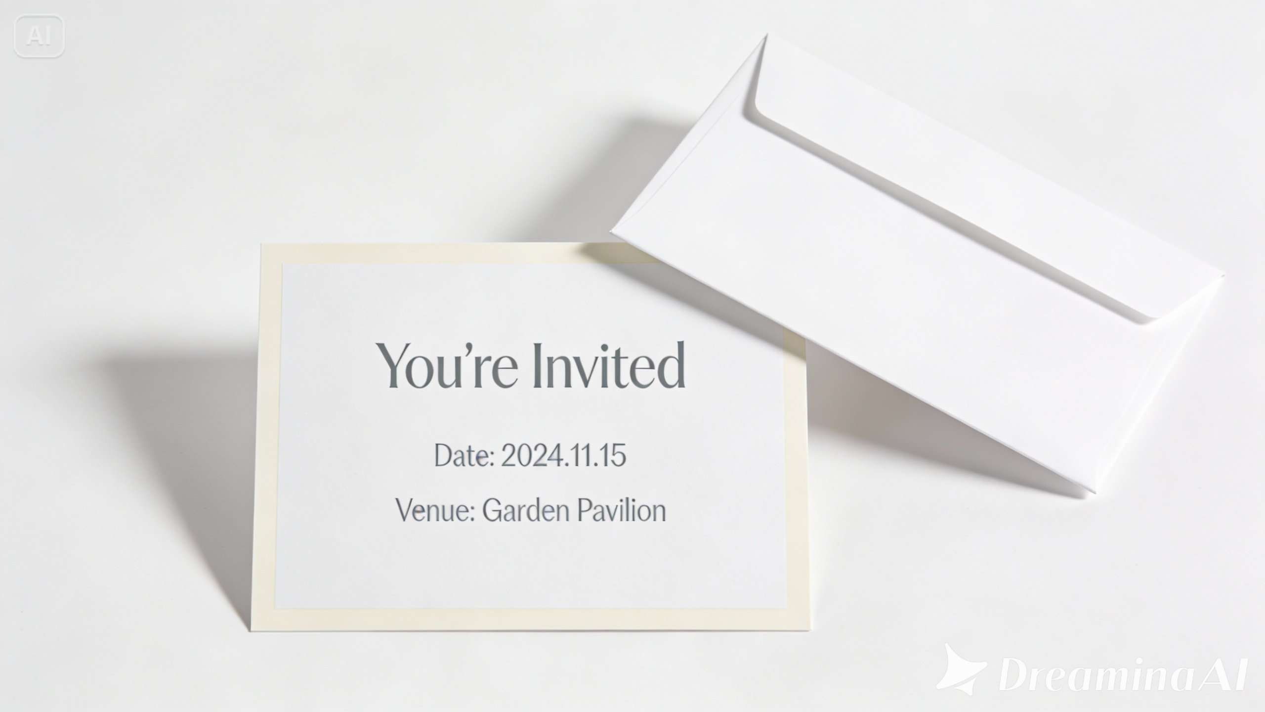 Minimalist invitation mockups