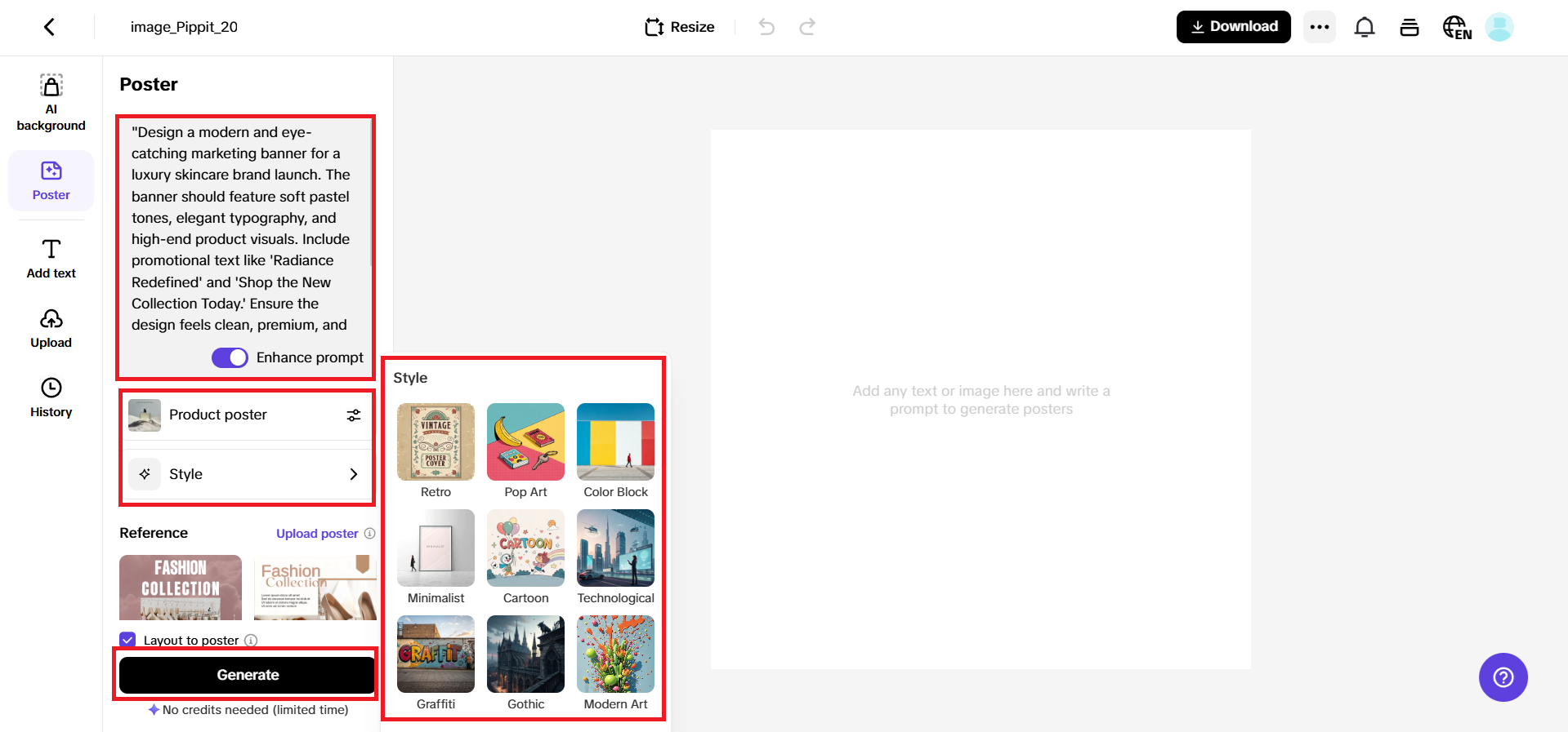 Enter your prompt and generate a design
