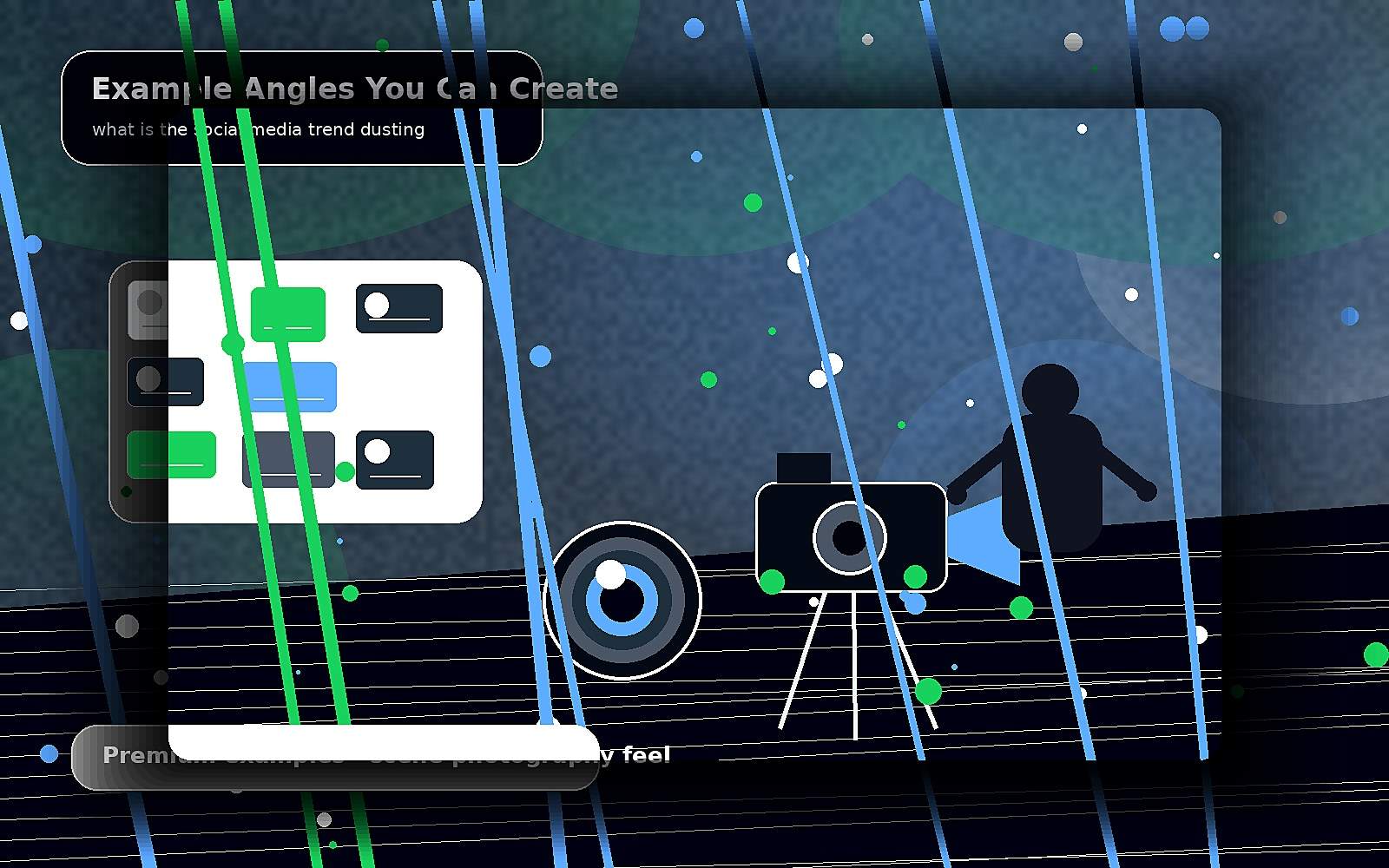 Example Angles You Can Create — premium scene image for what is the social media trend dusting