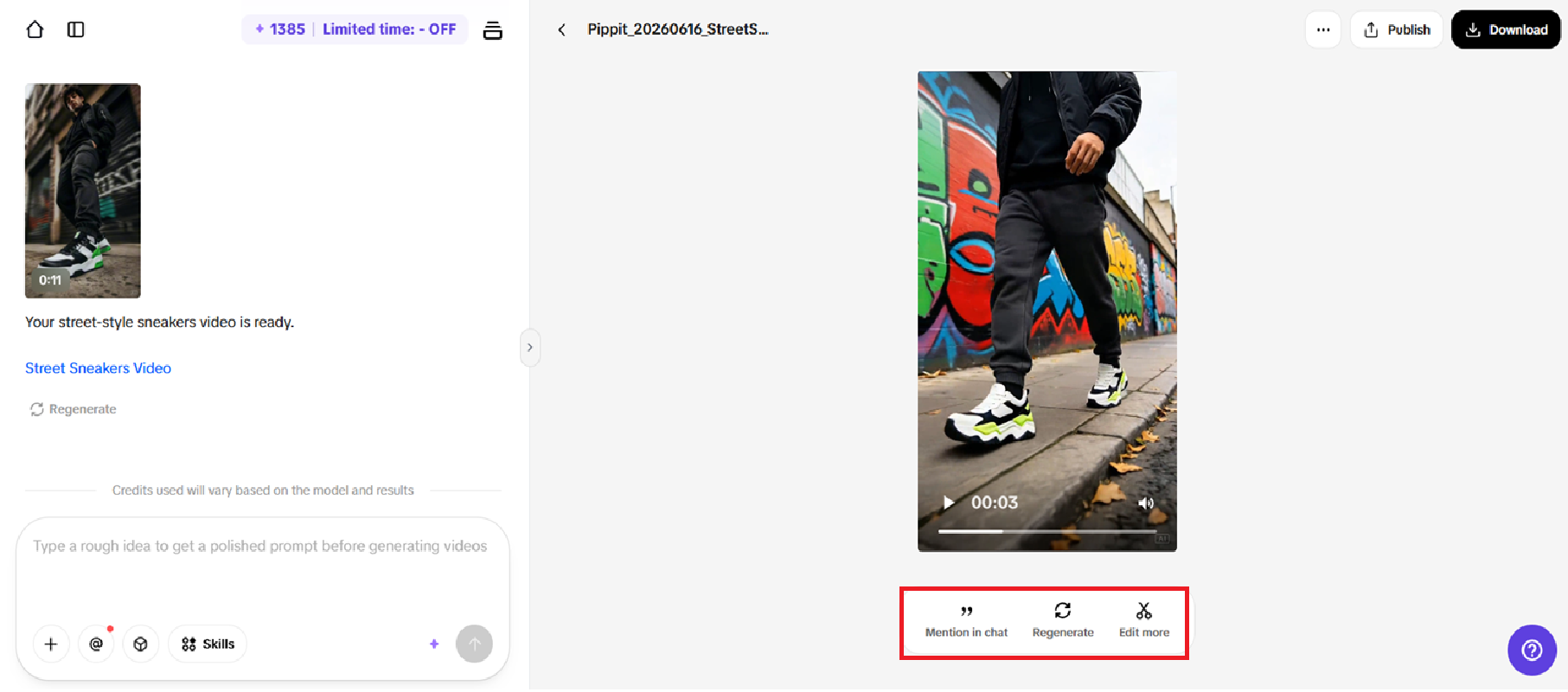 Generate your shoe-themed video