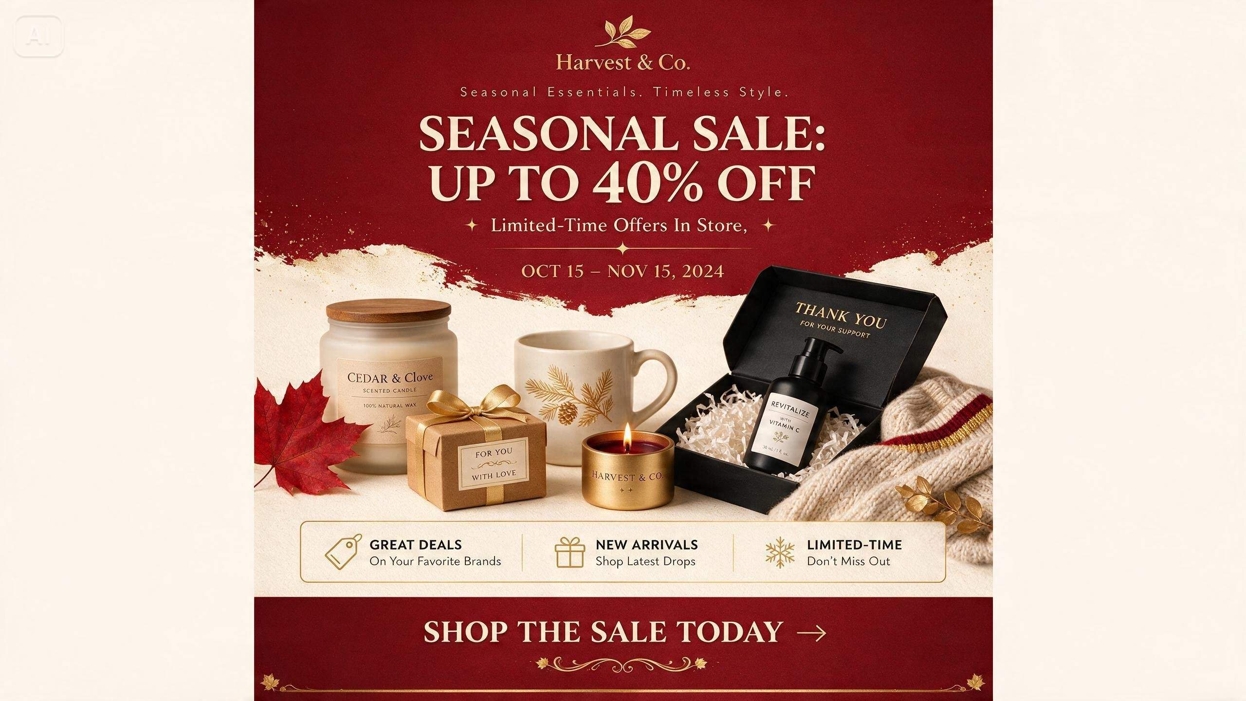 Prompt for a retail store seasonal sale banner
