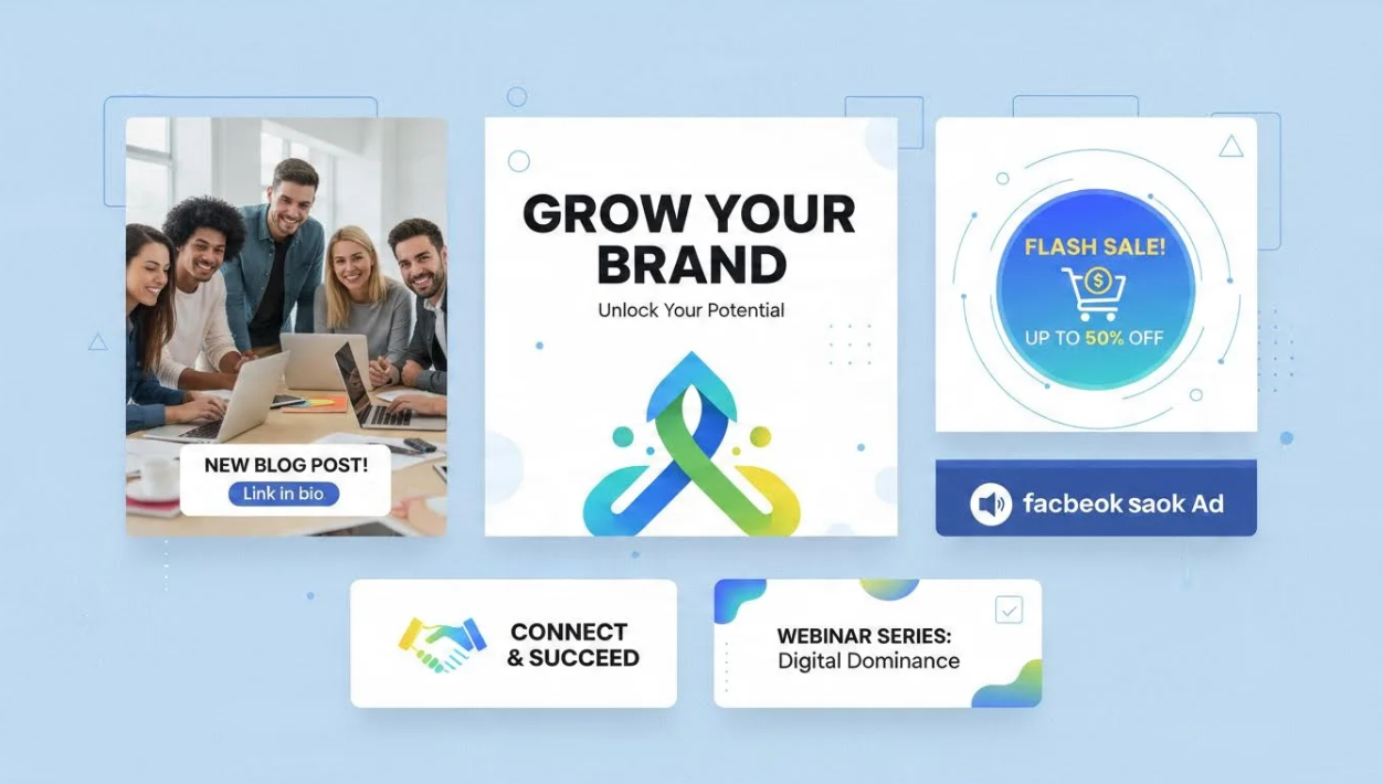 Social media marketing graphics