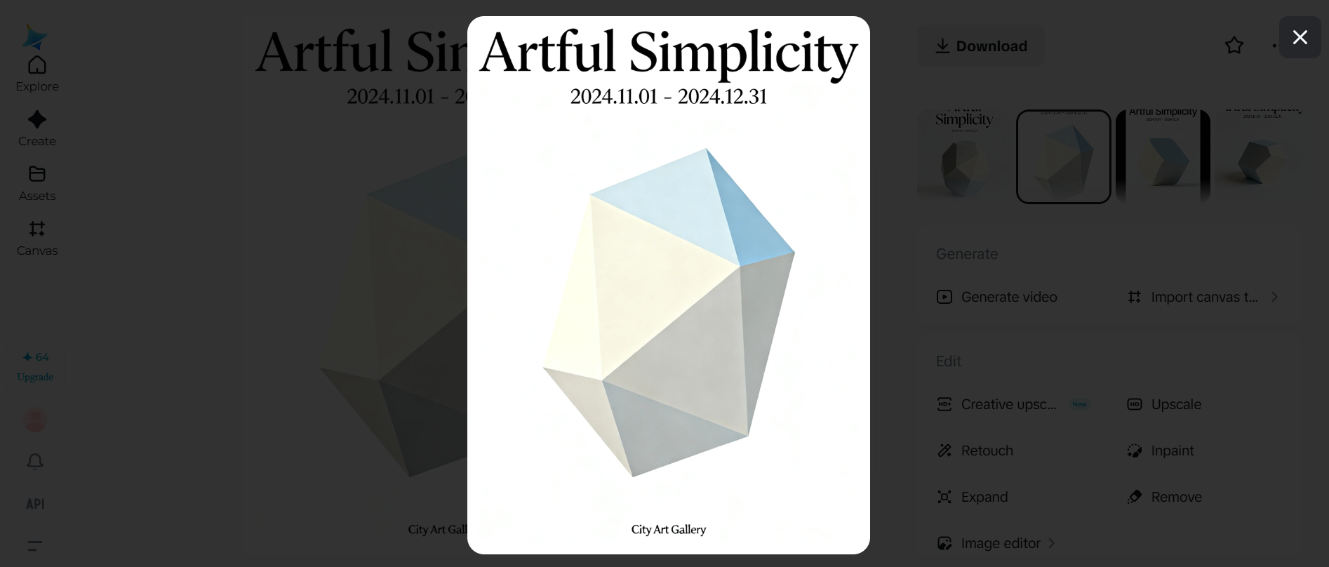 Exhibition poster design idea: Minimalist art exhibition posters