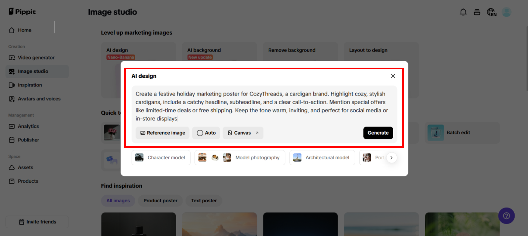 Let AI create & edit