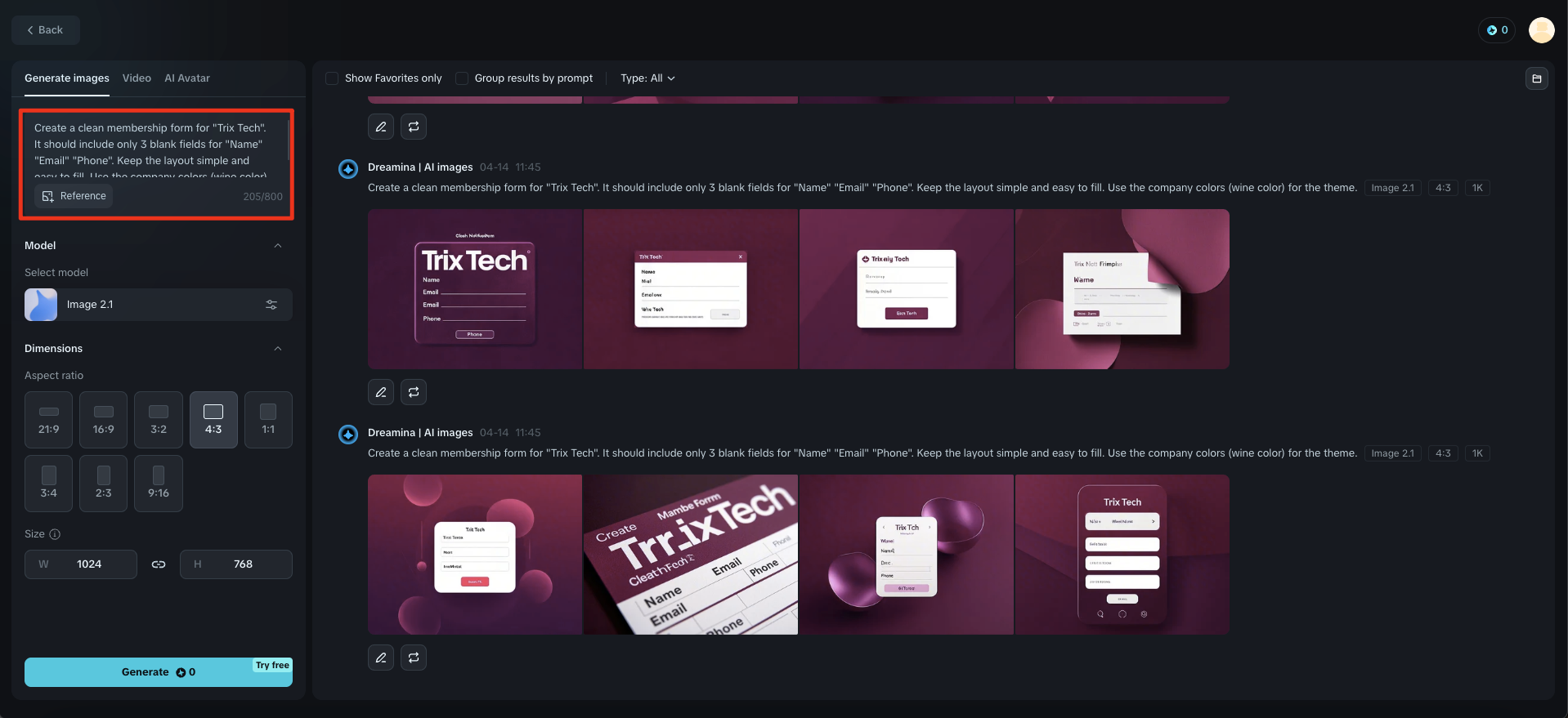 free create a form online