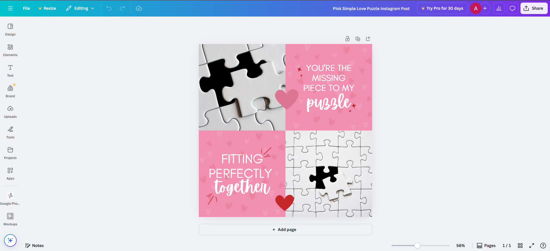 Criar uma palavra sem quebra-cabeça