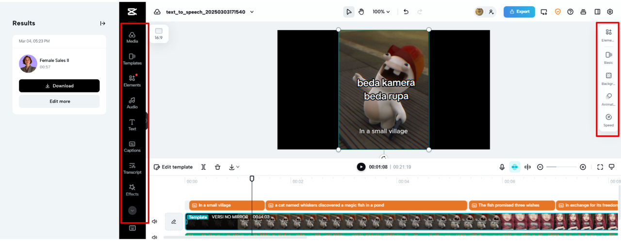 CapCut Web video editor