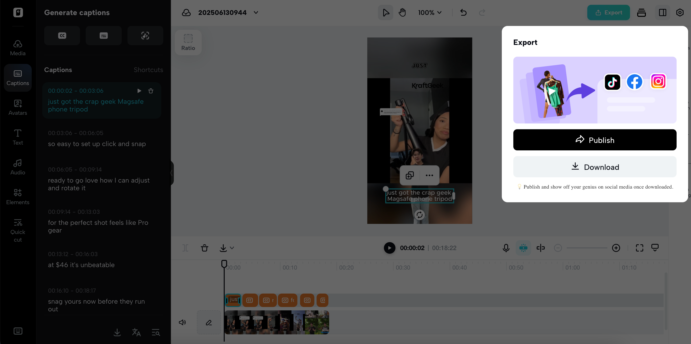 I-export at ibahagi ang video