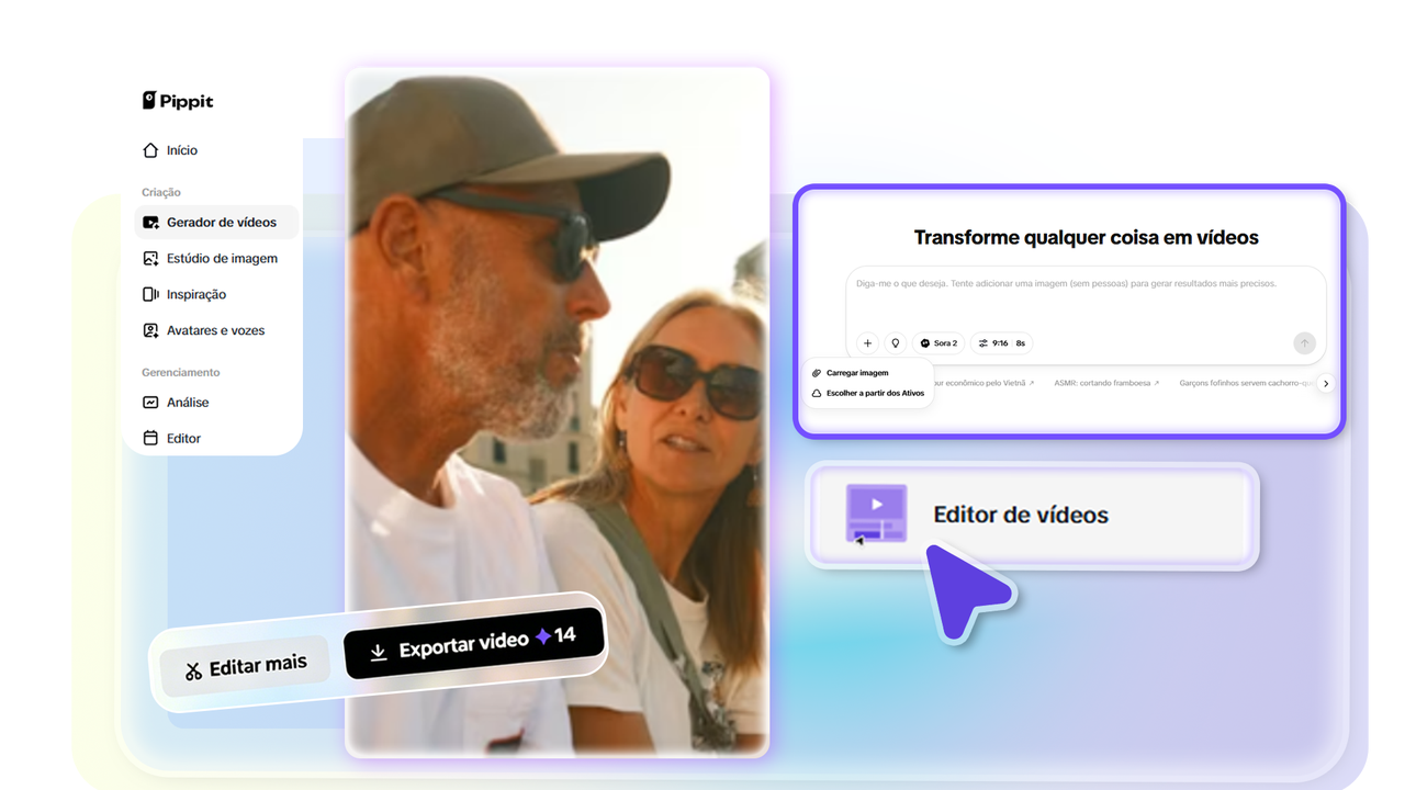 Utilizar o gerador de vídeos para auxiliar na criação.