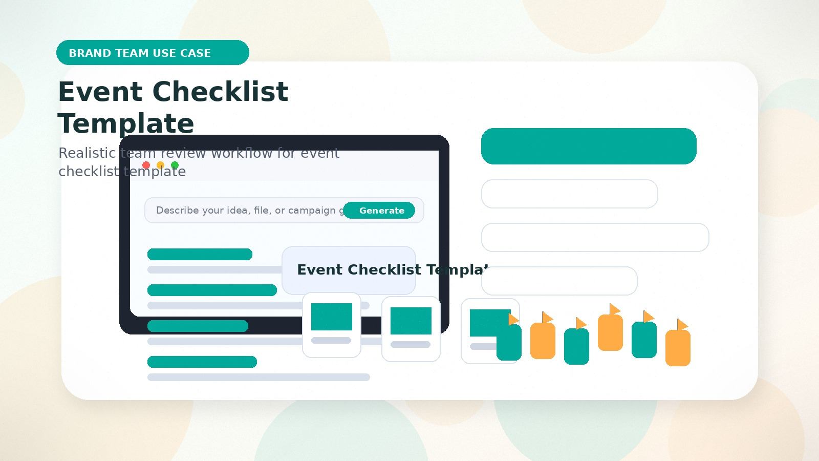 Event Checklist Template realistic brand team use case visual for event checklist template