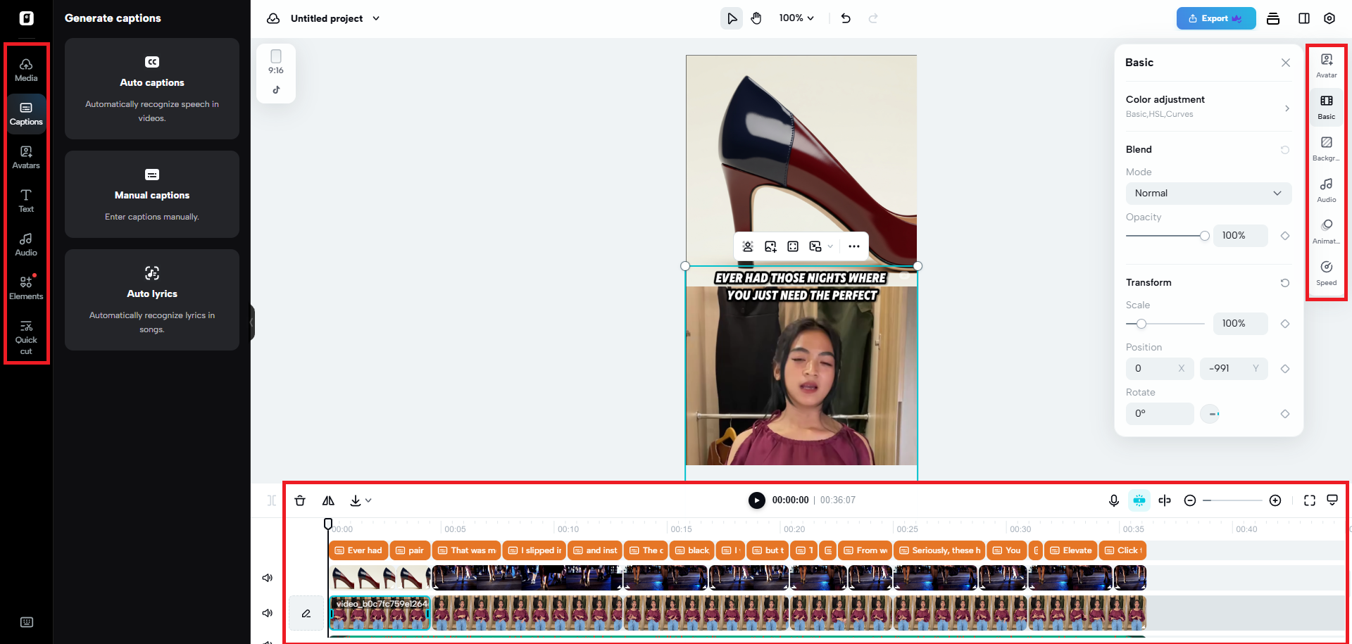 Take advantage of the robust editing timeline