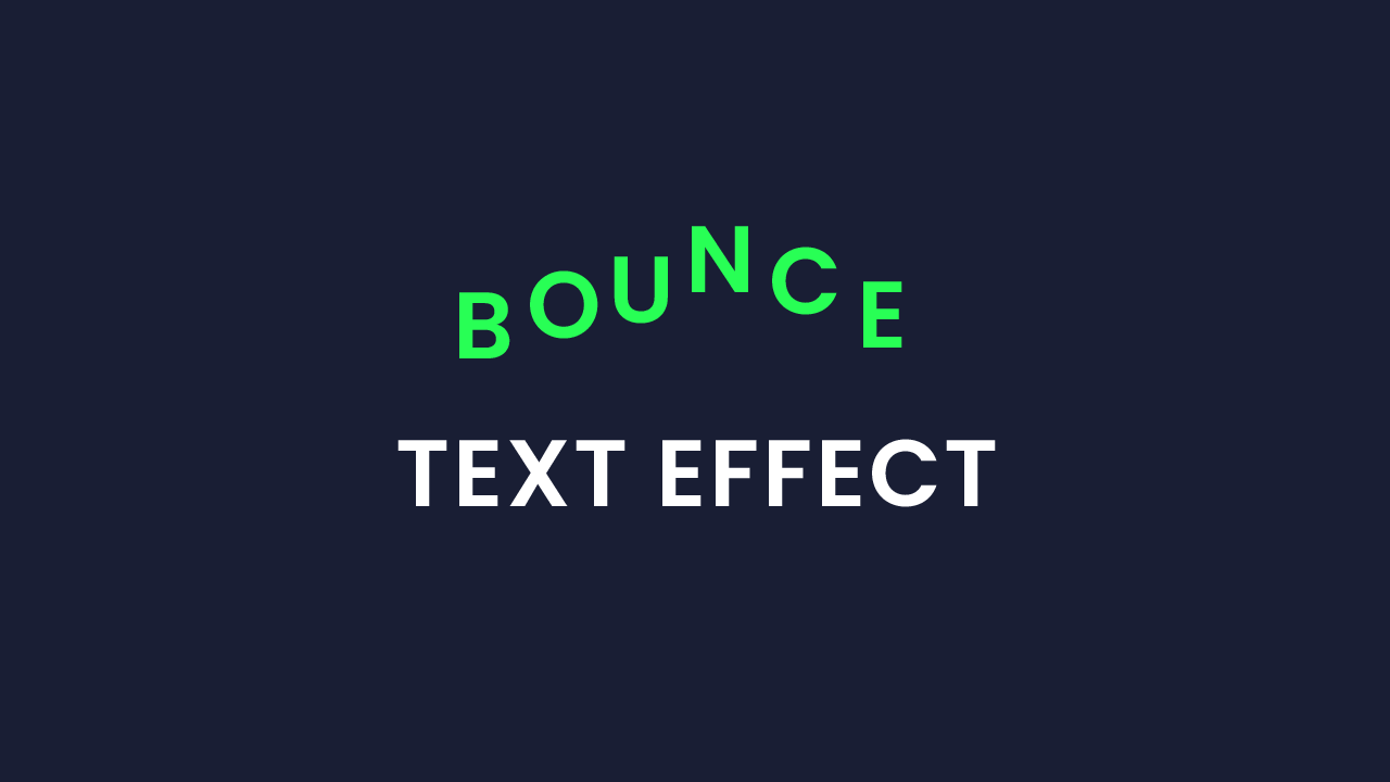 Bounce text animation effect in Alight Motion