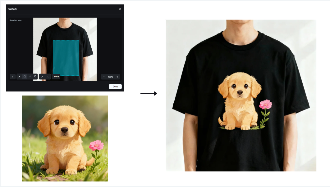 Interactive editing feature by Dreamina