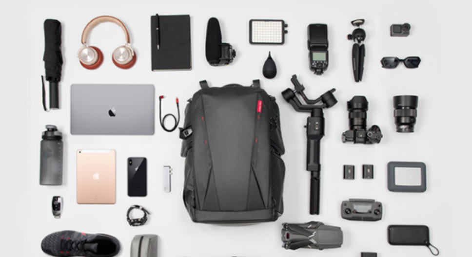 Tripod, mic, and smartphone setup for vlogging