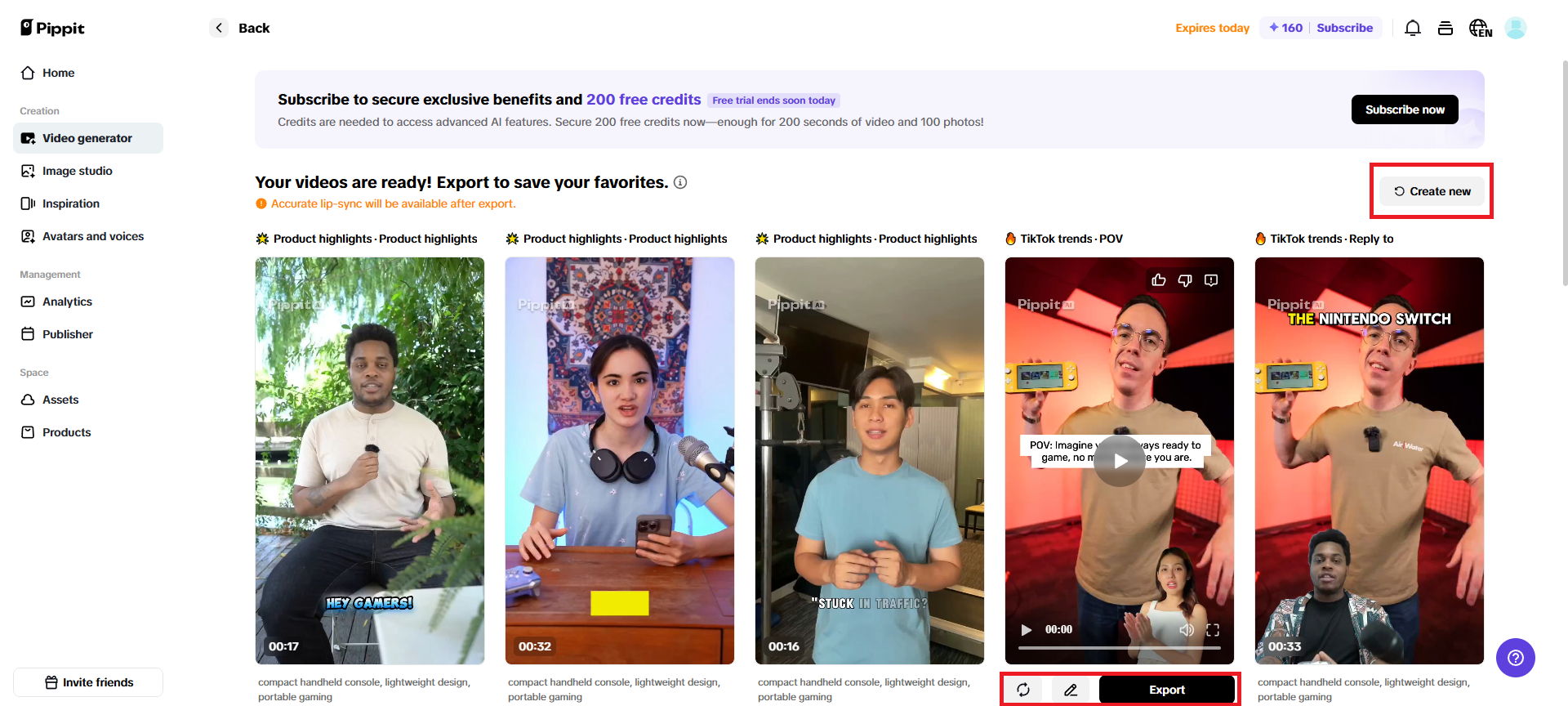 Choose your preferred AI dubbed video