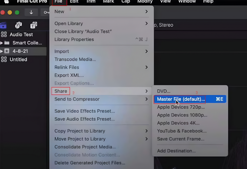 Verbesserte Videos exportieren