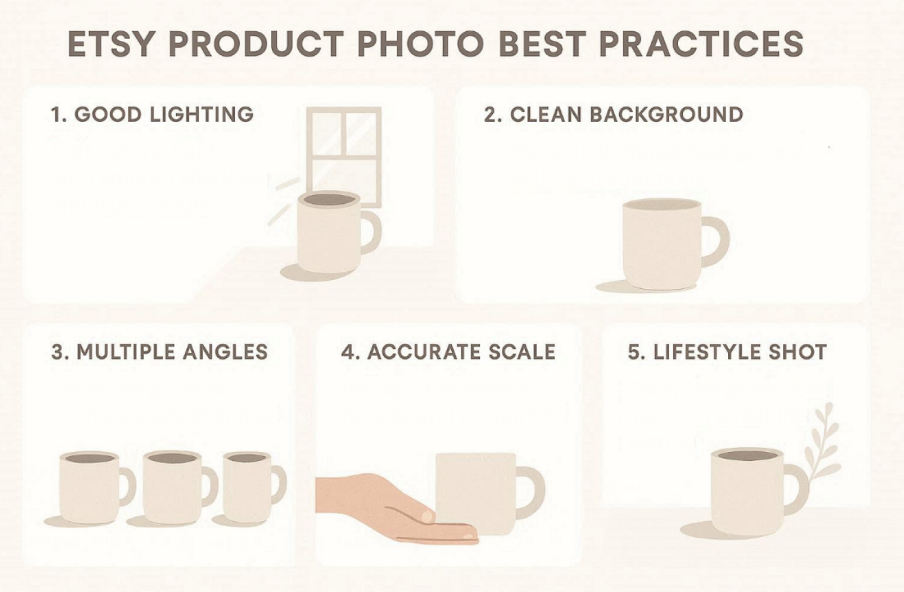 tips for perfect esty product photos