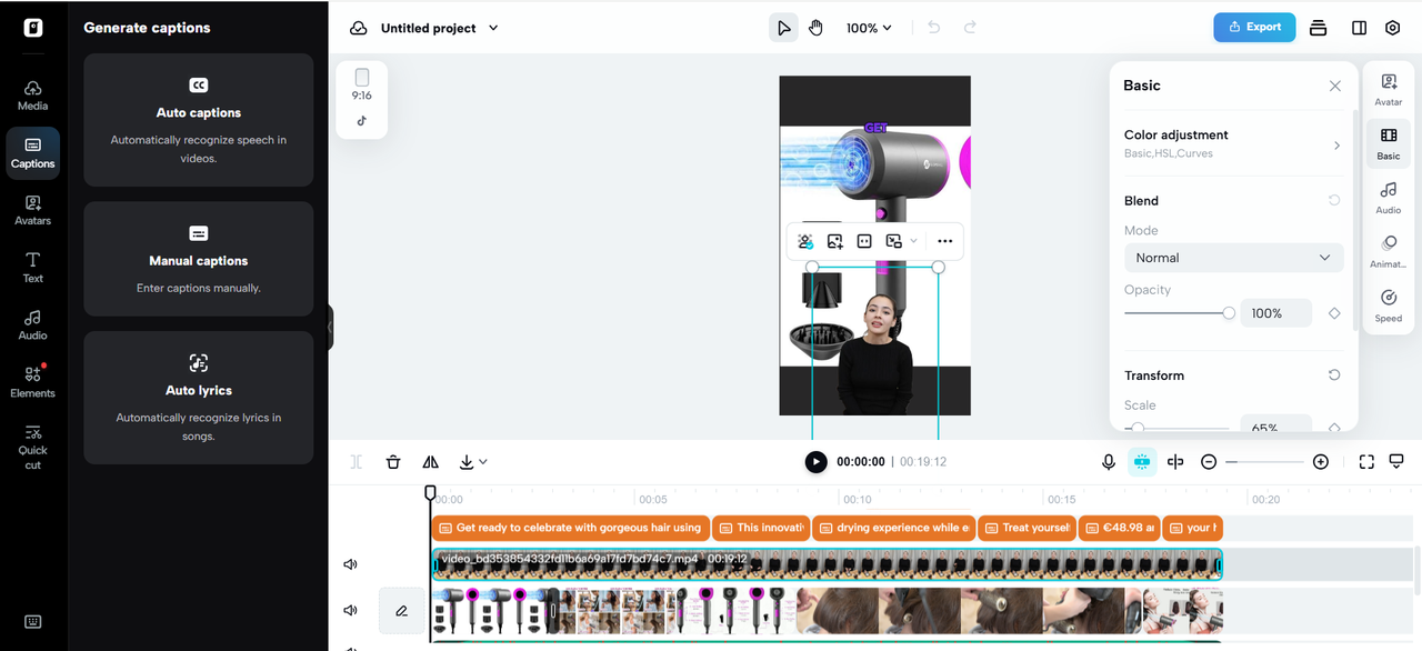 Easy-to-use editing tools