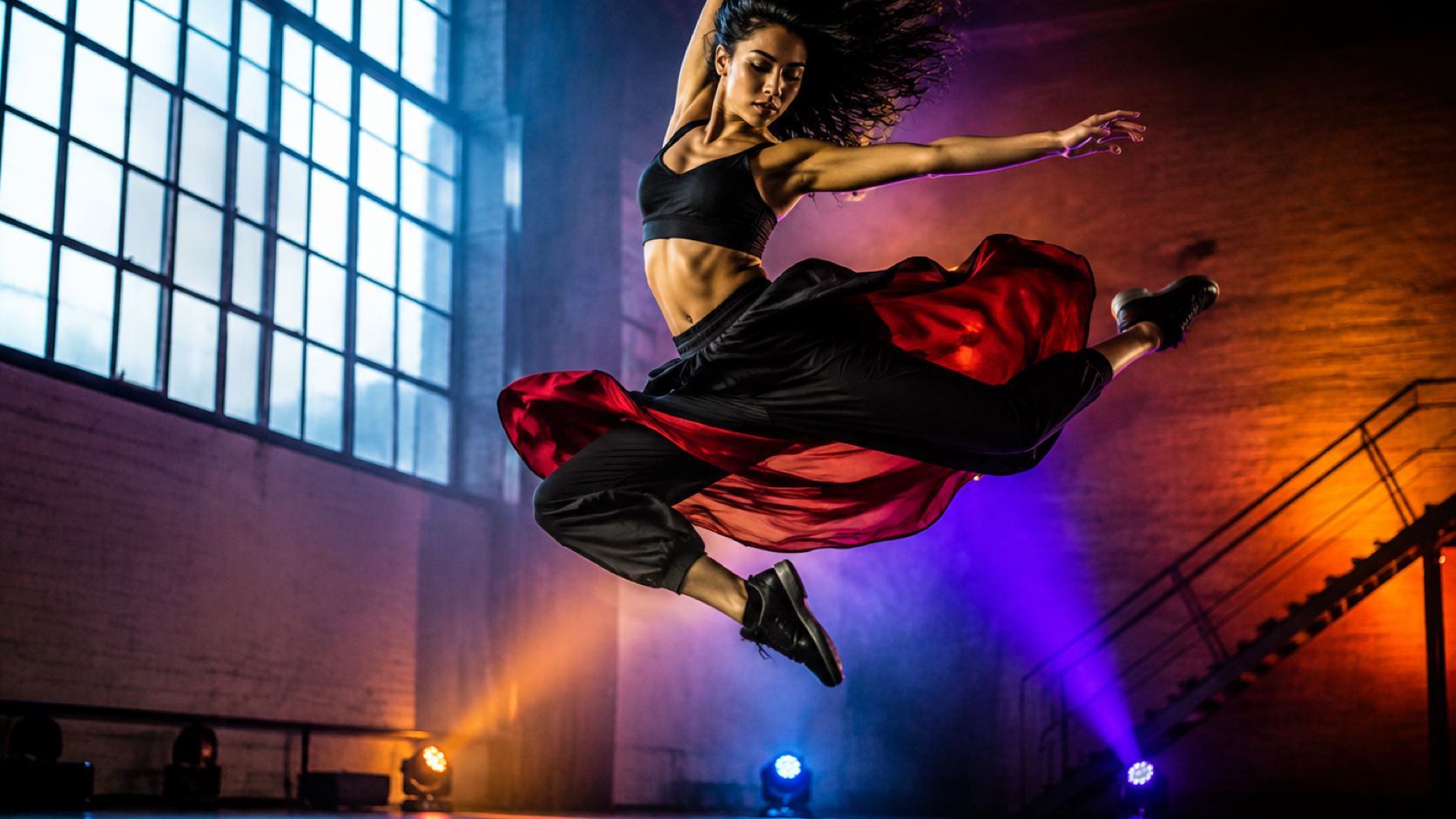 jumping dance video prompt example 2