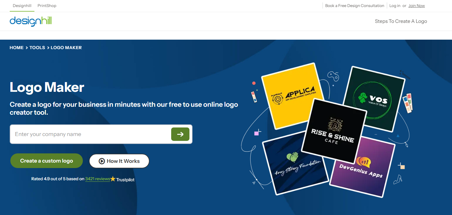 Trình tạo logo Designhill