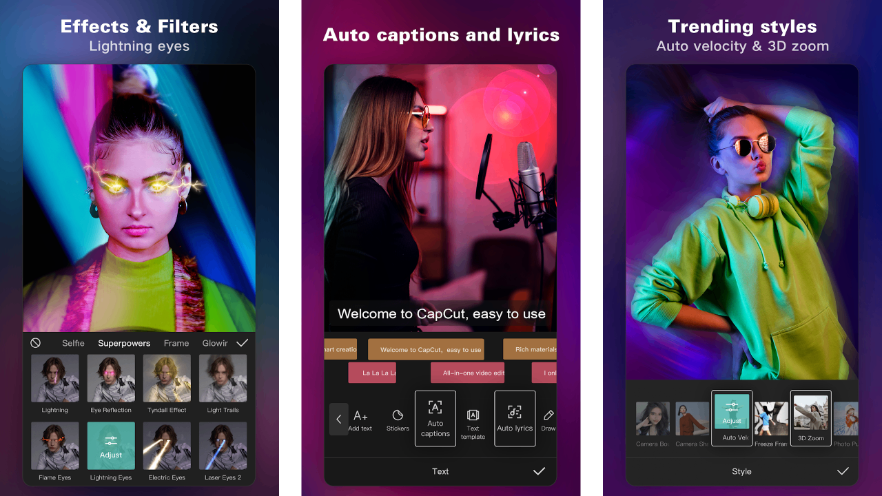 CapCut App – Enhancing AI-generated content
