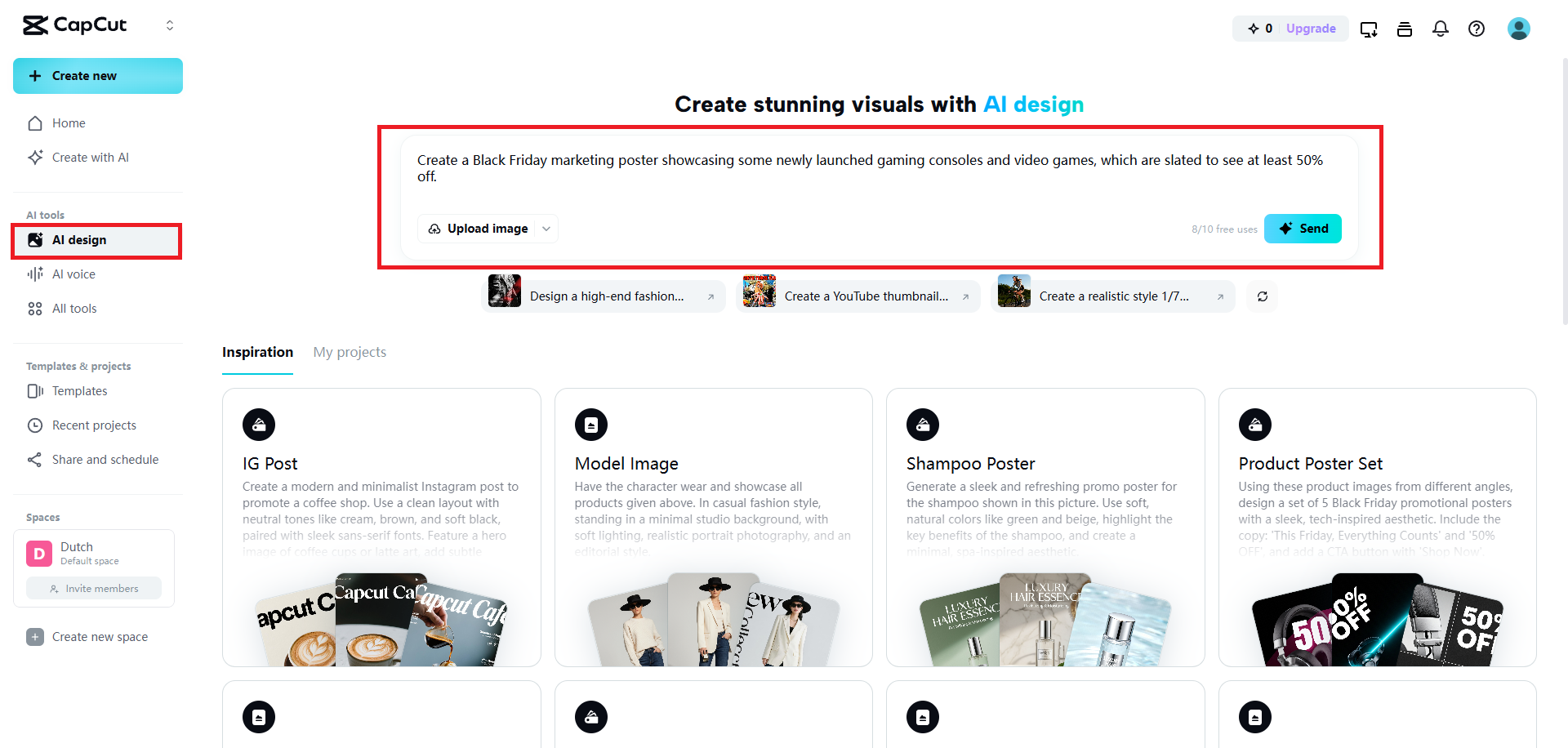 Gere o design do seu pôster de marketing