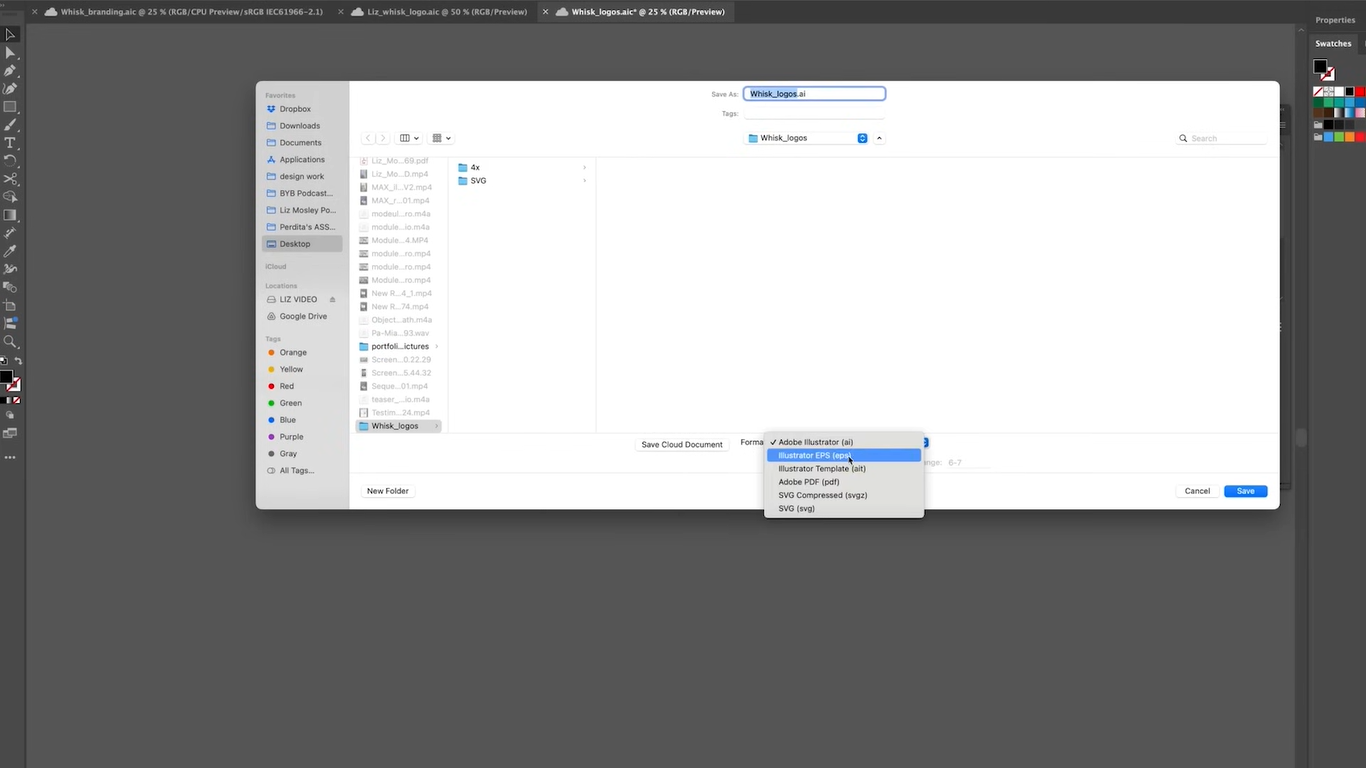 Export the logo design
