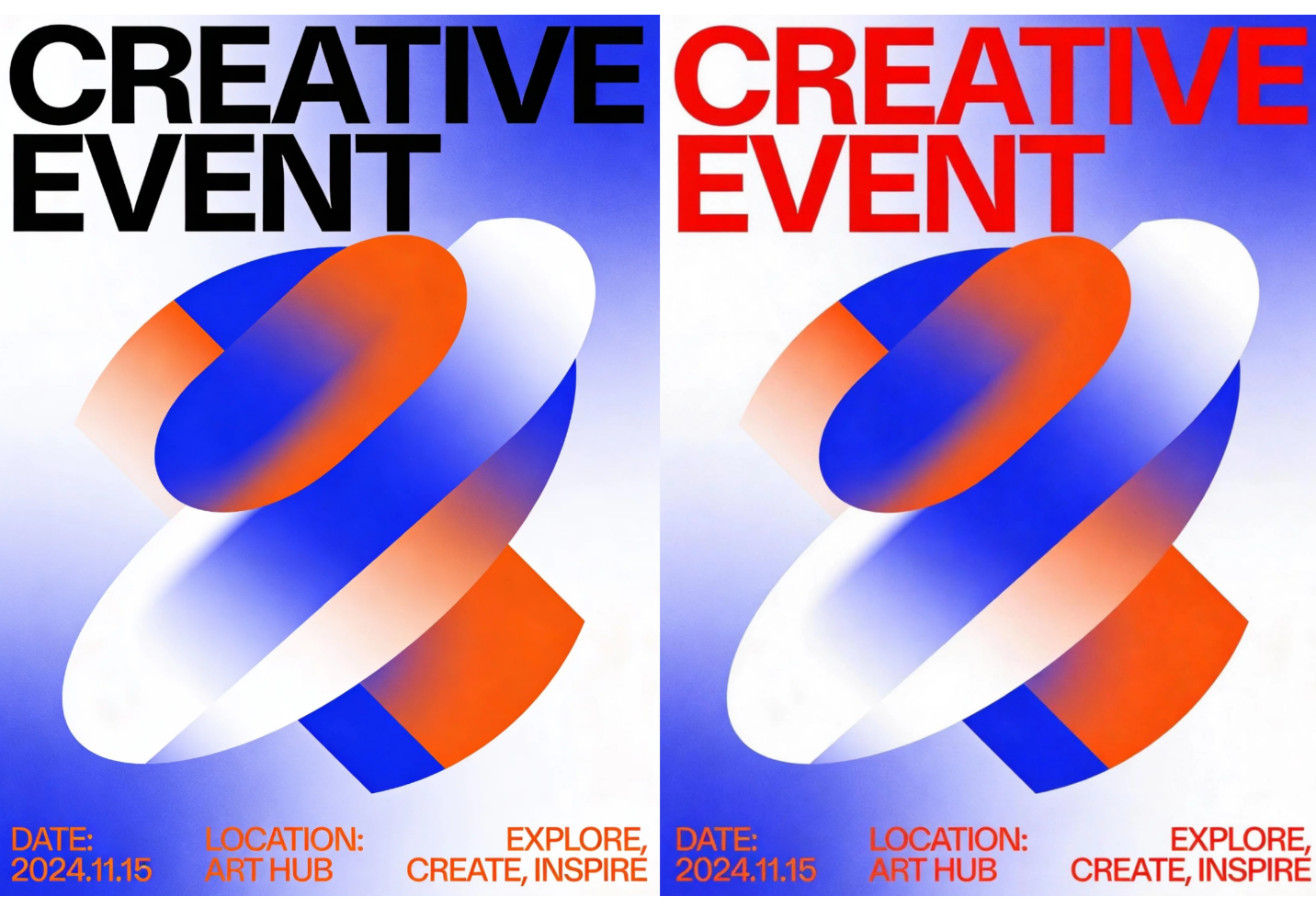 Real-time editing of abstract art posters to make them inspirational