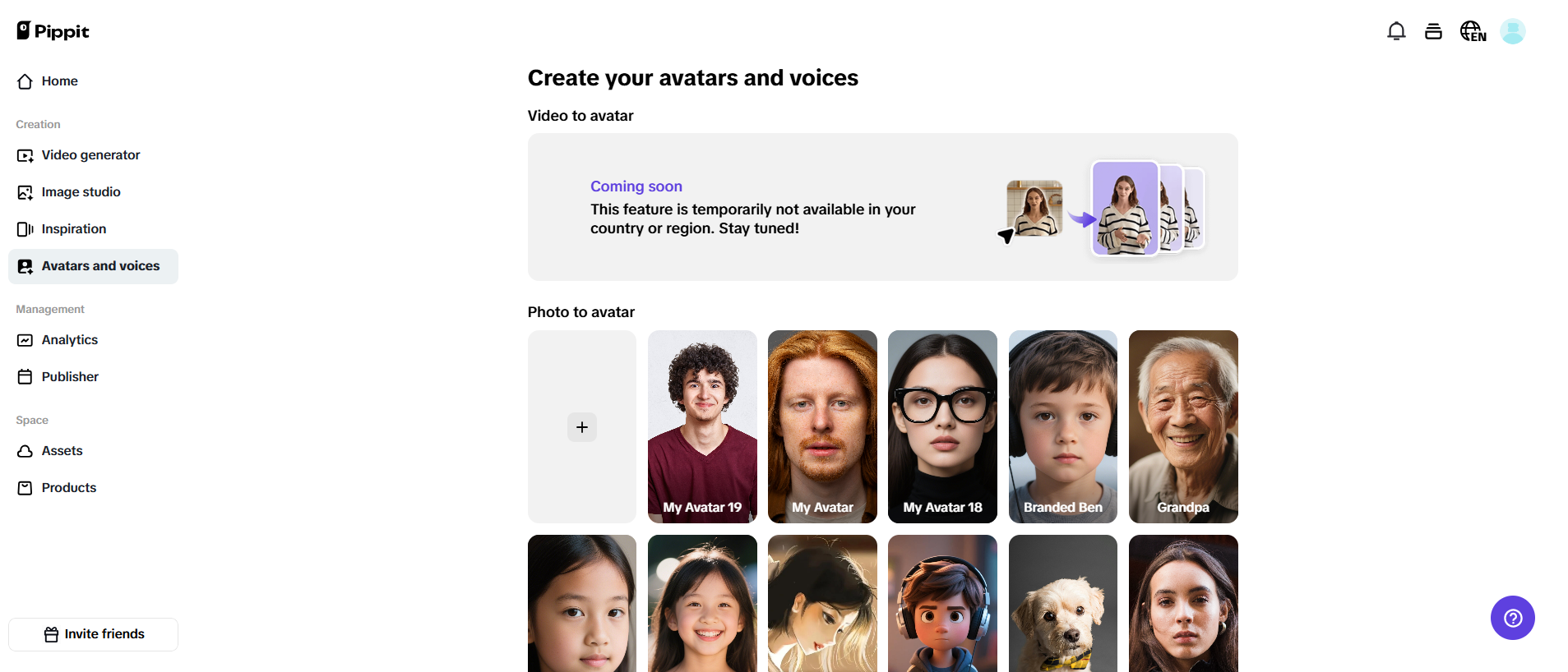 Create a human-like avatar