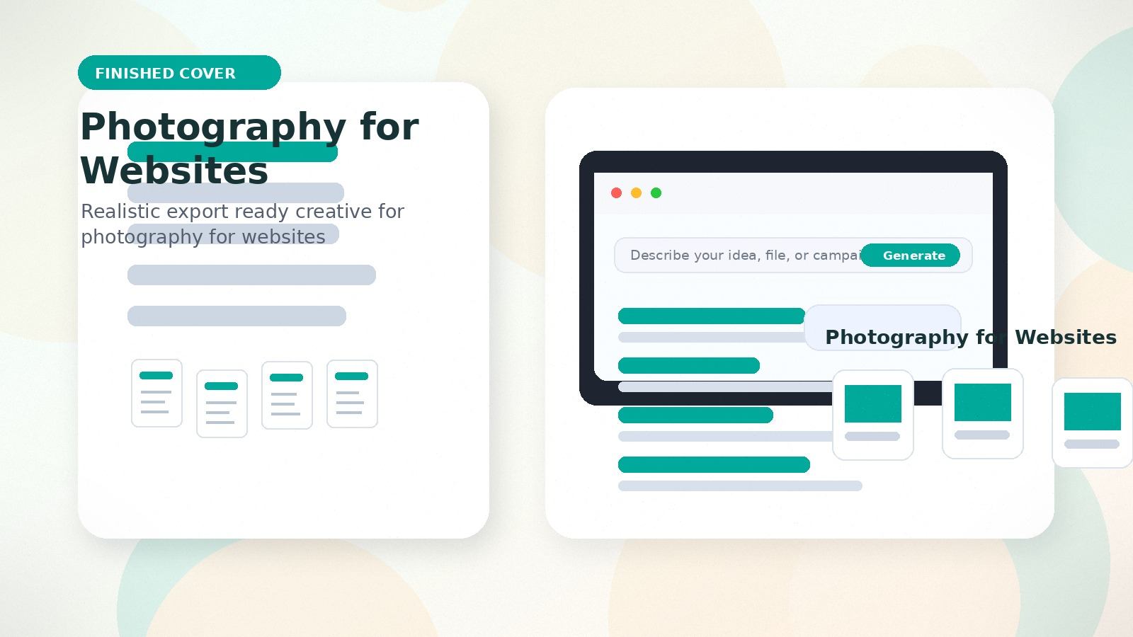 Photography for Websites realistic finished cover visual for photography for websites