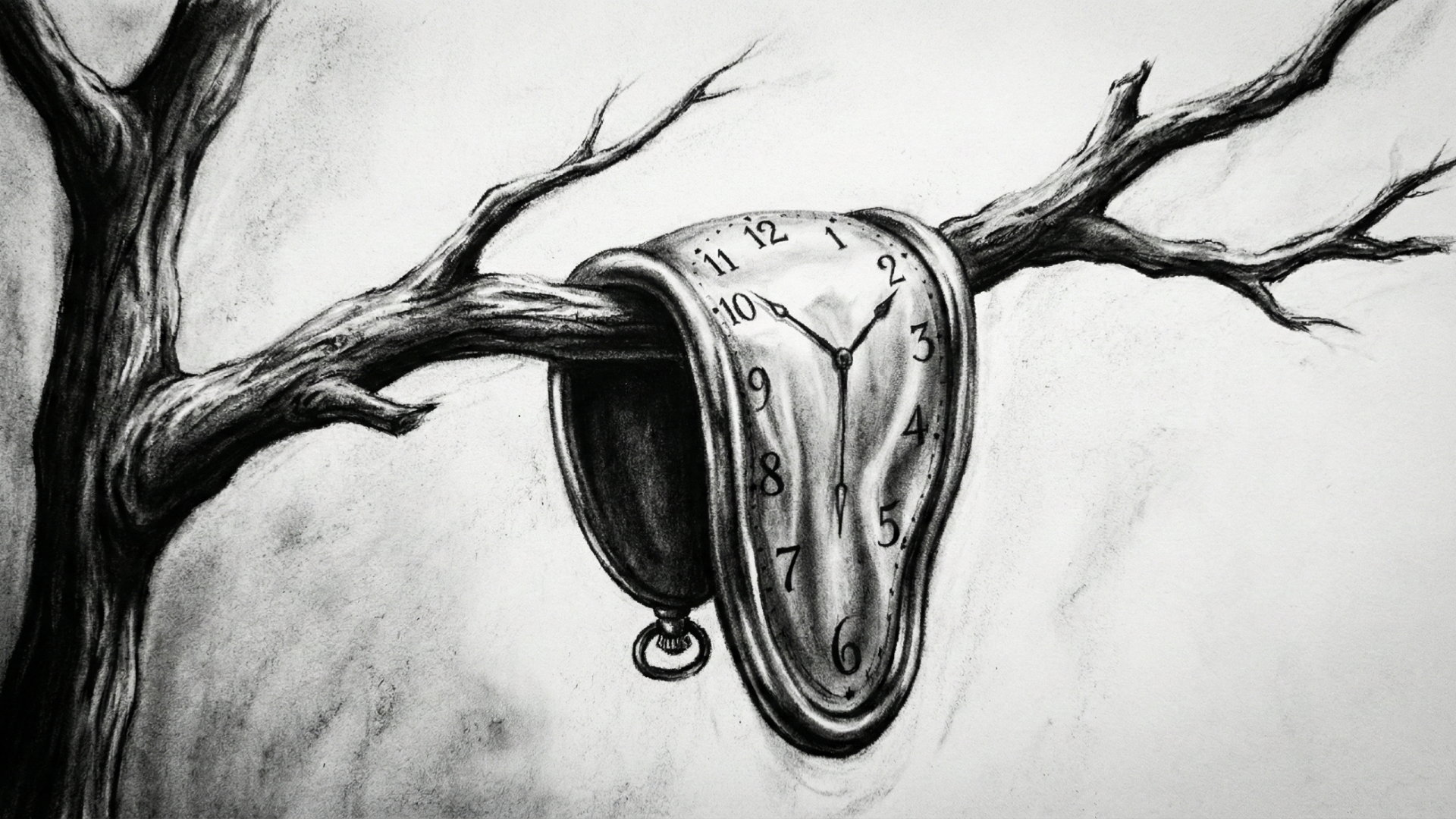 A melting clock sketch