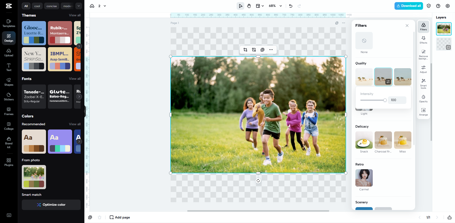 อินเทอร์เฟซของ CapCut Web - วิธีที่รวดเร็วในการแปลง JPG เป็น PNG