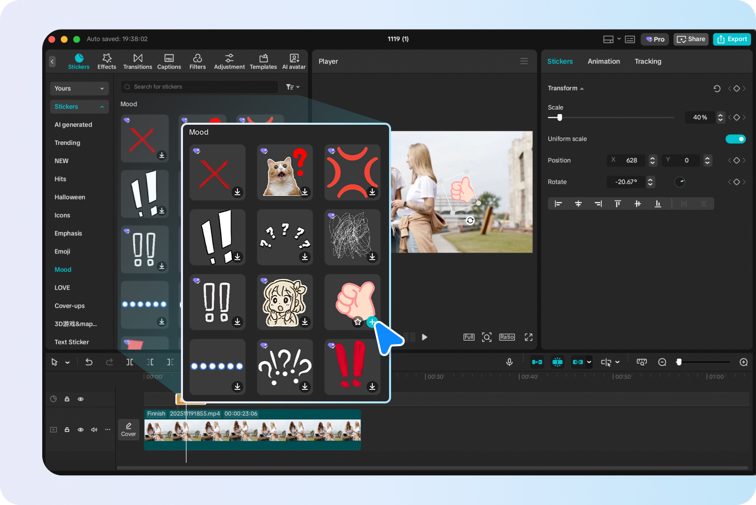 Editing video in the CapCut desktop video editor