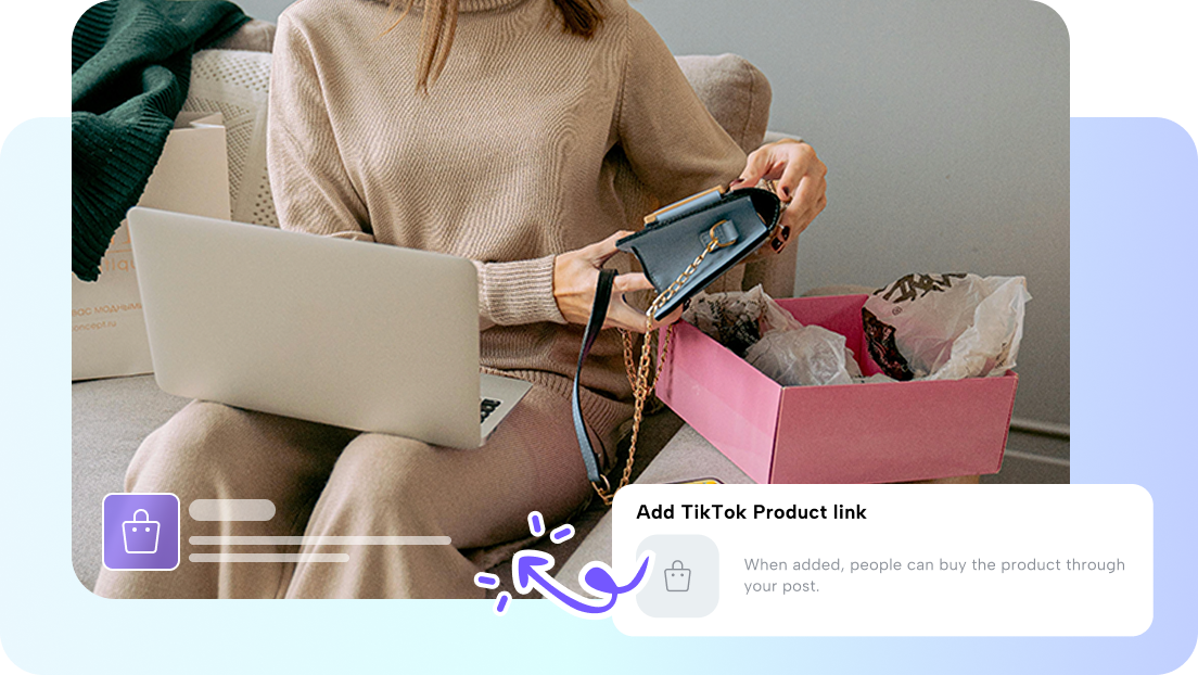 Adicione links de produtos compráveis ao TikTok com facilidade.