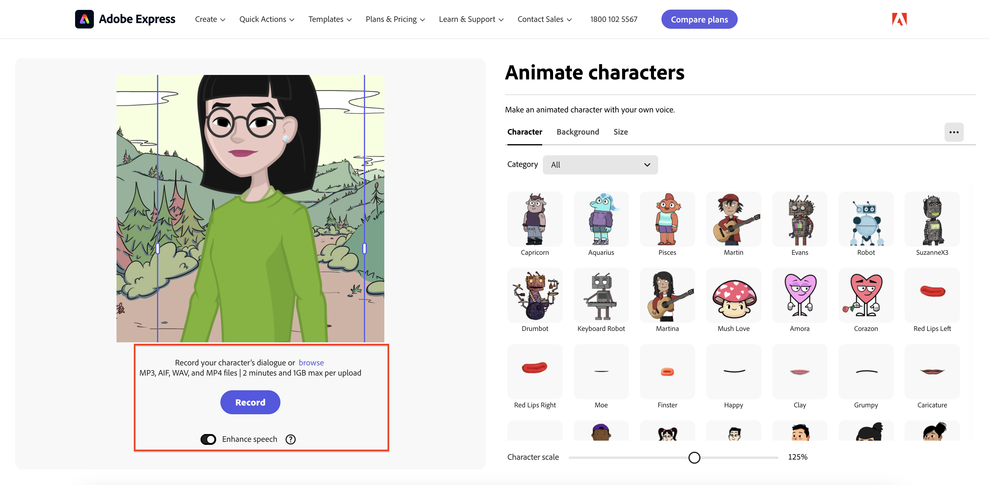 Choose and customize your character